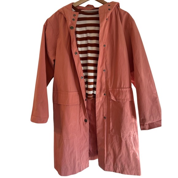 a new day Jackets & Blazers - Womens‎ Coral Pink Hooded Raincoat Jacket Lightweight Casual Everyday Outerwear